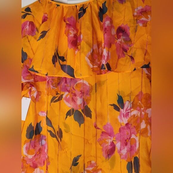 NWT Joie Kriston B S Zinnia Floral Ruffled Lngslv 100%SILK Women Blouse  $278 - Picture 14 of 16